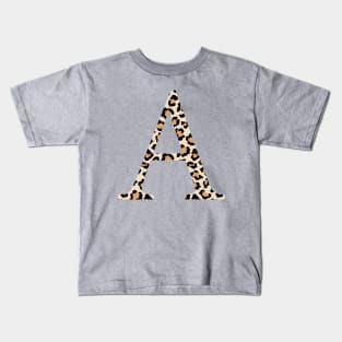 Alpha A Cheetah letter Kids T-Shirt